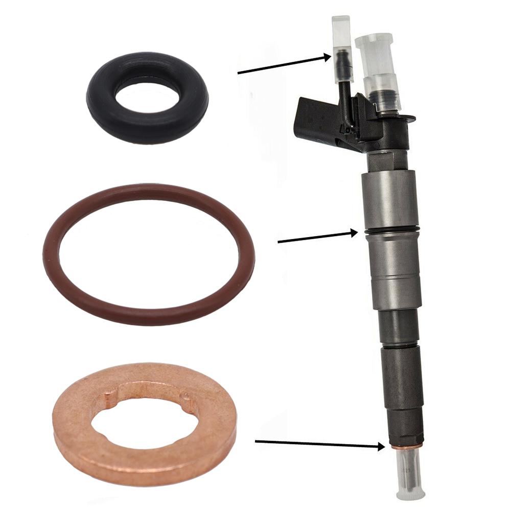 Fuel Injector Nozzle Copper Gasket O-ring Seal Kit 059130119 059130519 WHT000884 03L130277 059130277 For VW Seat Skoda 1.6