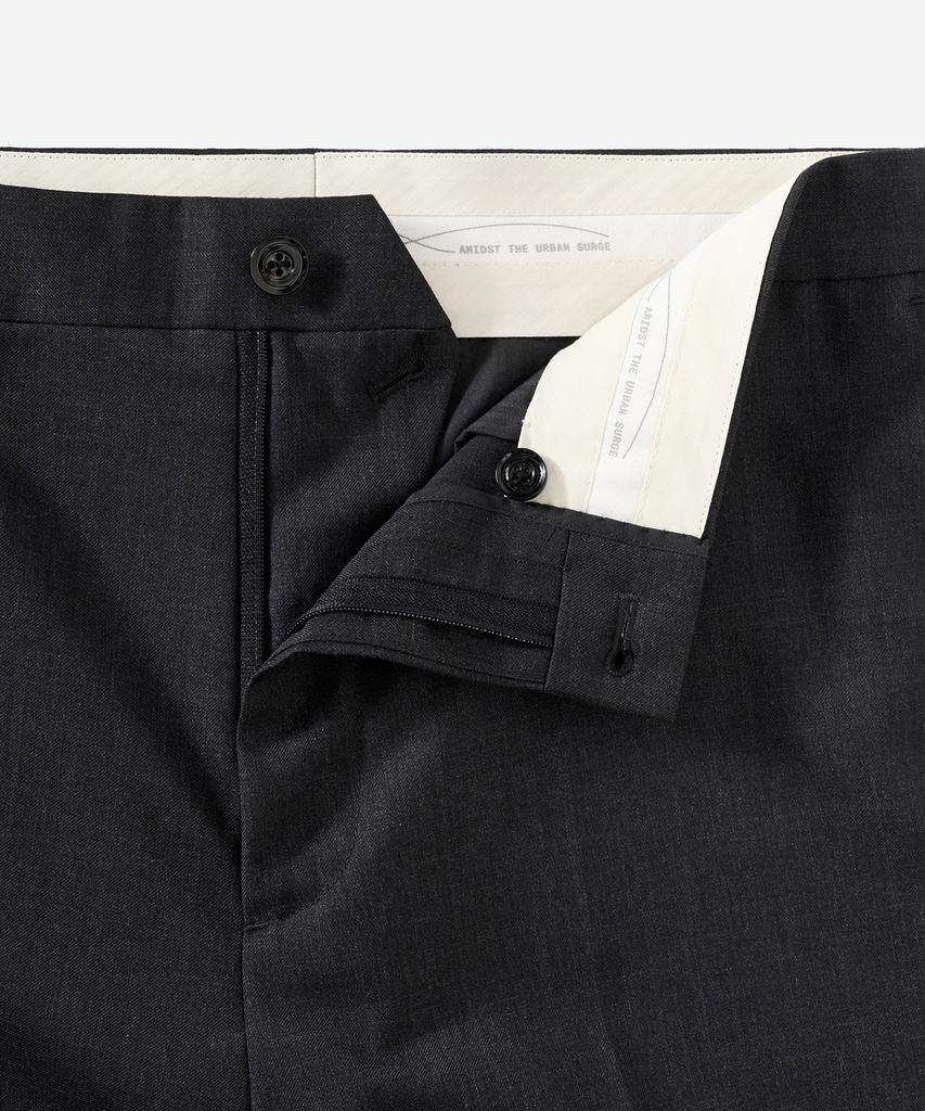 BELIER Mid-Wide City Slacks - Melange Charcoal Gray