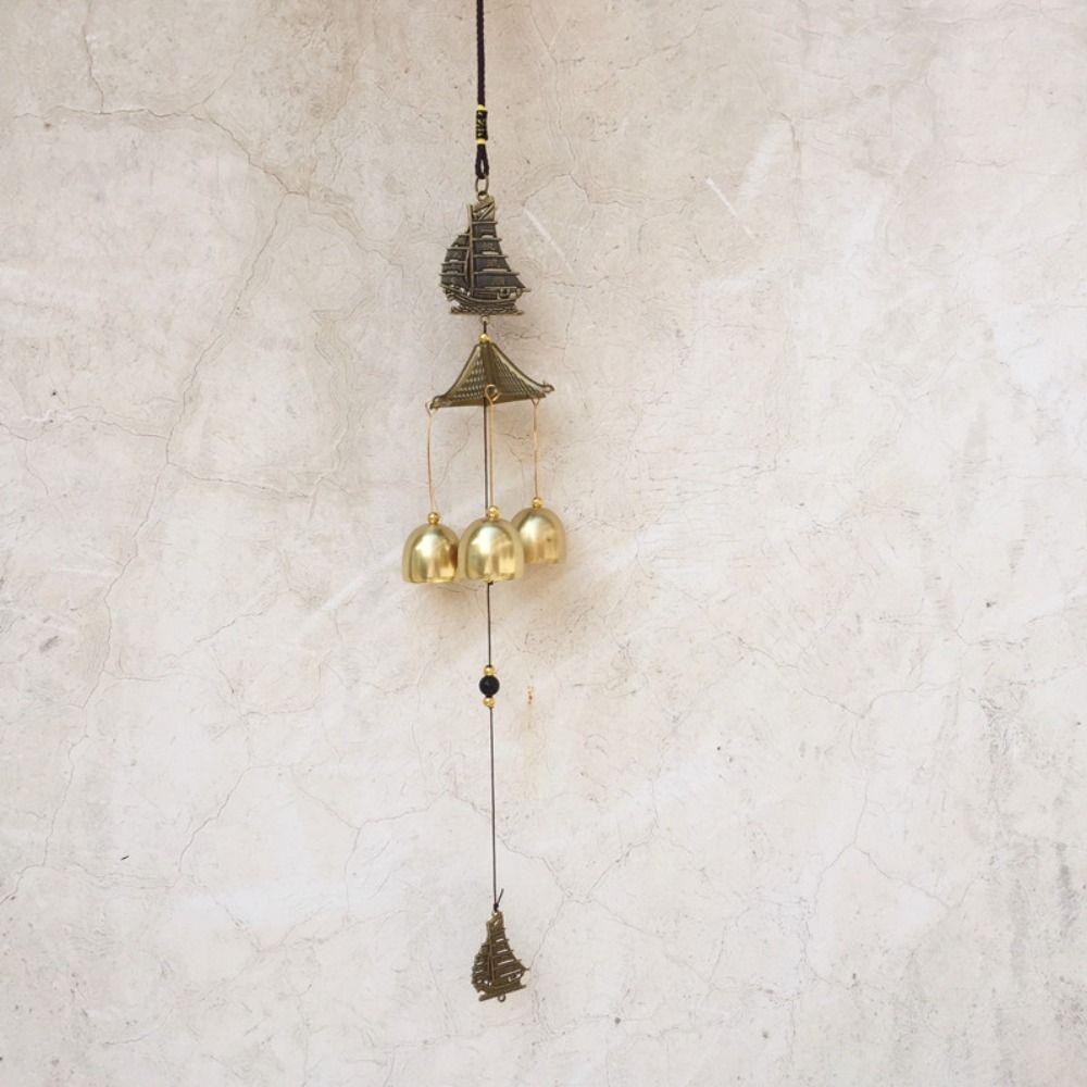 Copper Bells Hanging Ornament DIY Pendant Wind Chimes Outdoor Lucky Pendants