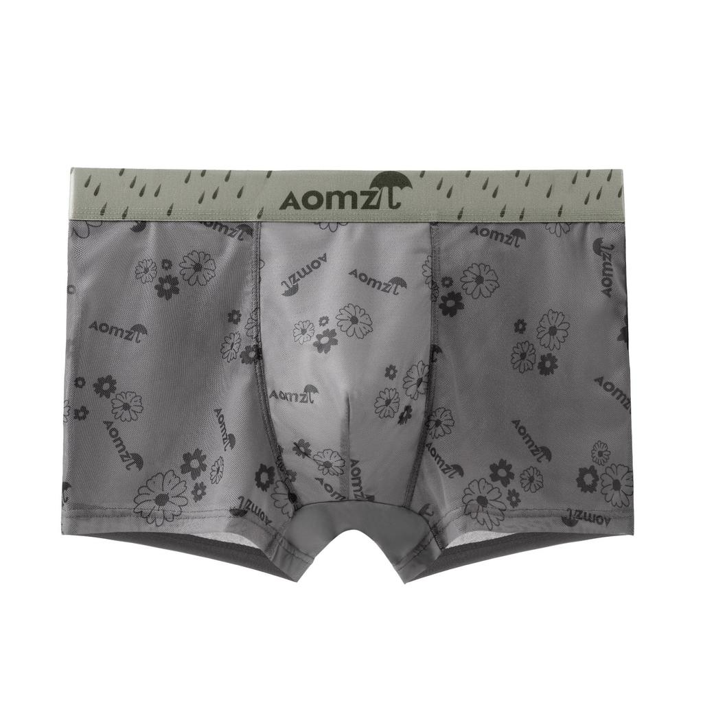 Мужские трусы-боксеры с сетчатым принтом, мужские летние прохладные дышащие четырехугольные короткие трусы-боксеры с головкой