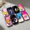Чехол для телефона S-Sailor Anime Moon для Samsung Galaxy A20, 21s, 22, 31, 32, 52, 53, 72, 73, 80, 91 Мягкий черный корпус