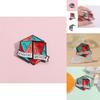 Unique Geometric Dice Style Brooch For Couples Personalized Fashionable Accessory For Bags And Hats