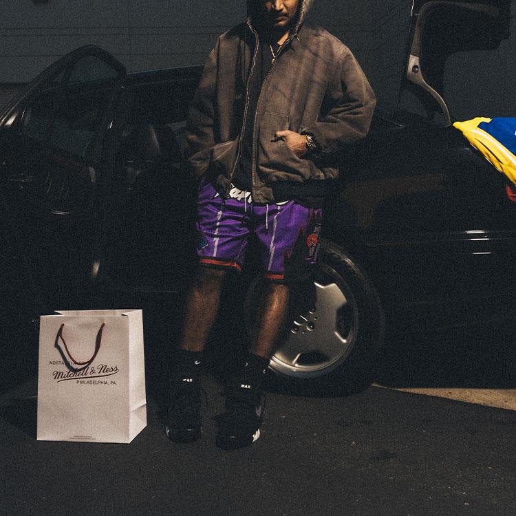 Mitchell & Ness x Just Don Баскетбольные шорты Унисекс Фиолетовые SHORMO22052-TRAPURP95