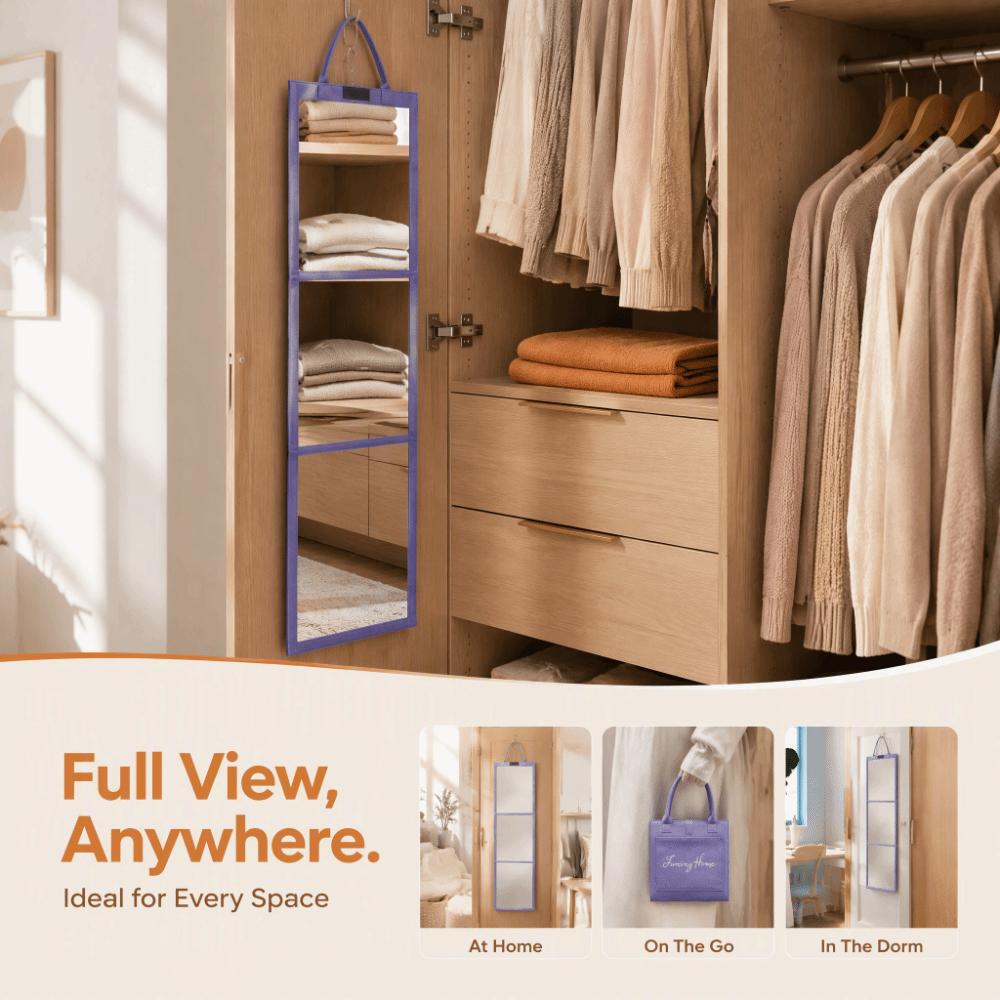 Can Be Flat Can Be Stand Foldable Full-Length Mirror Thoughtful Protection Makeup Mirror Dormitory