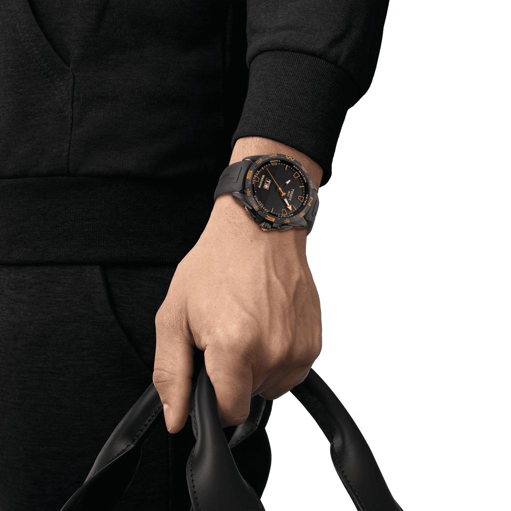 Tissot Мужские модные часы с черным циферблатом T121.420.47.051.04