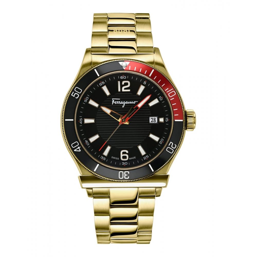 Salvatore Ferragamo 1898 Sport Наручные часы-браслет Золото Золото Синий