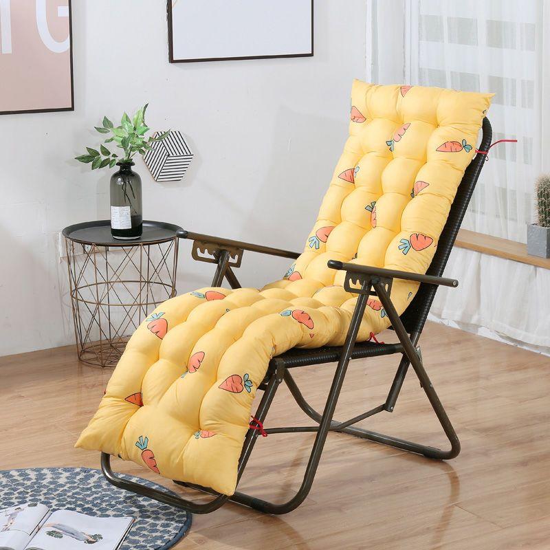 New Long Cushion Recliner Rocking Chair Cushion Thick Seat Cushion Rattan Chair Sofa Cushion Garden Chair Cushion Tatami Mat