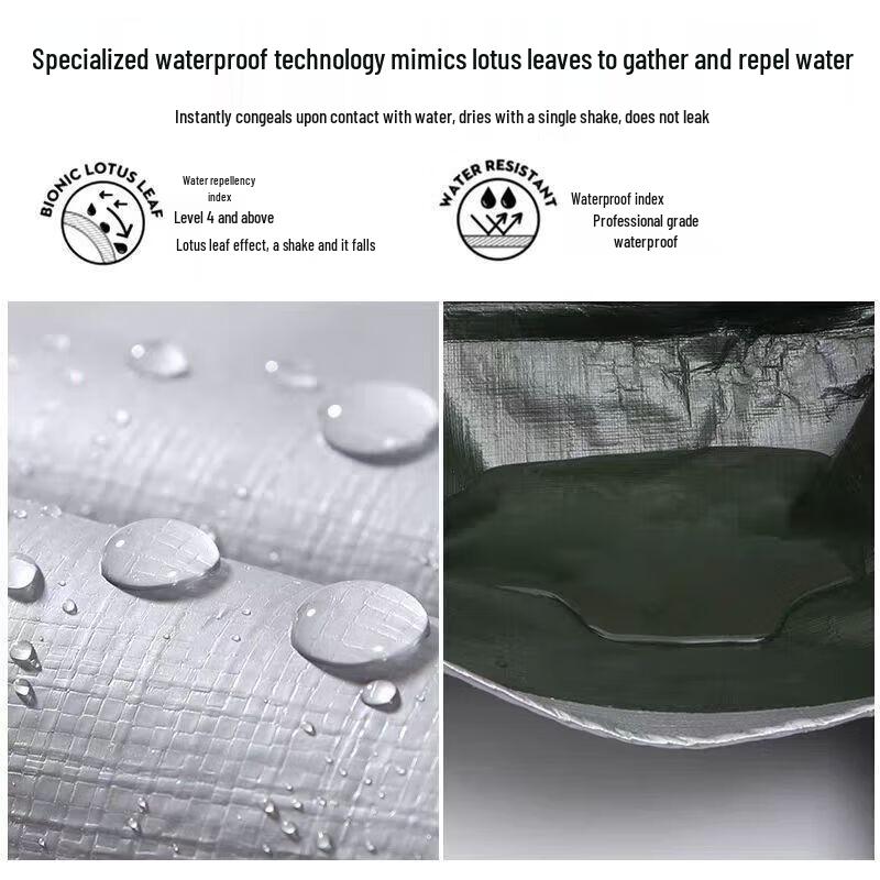 Junkiss Heavy-Duty Green-Silver Waterproof Tarpaulin