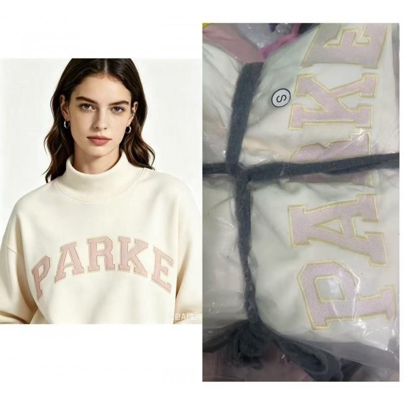 Womens Loose Fit Crewneck Sweatshirt Cotton Embroidered Casual Top Students