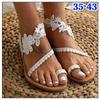 Women Flat Lace Sandals Wedding White Sandal Heels Shoes Pearl Wedding Shoes