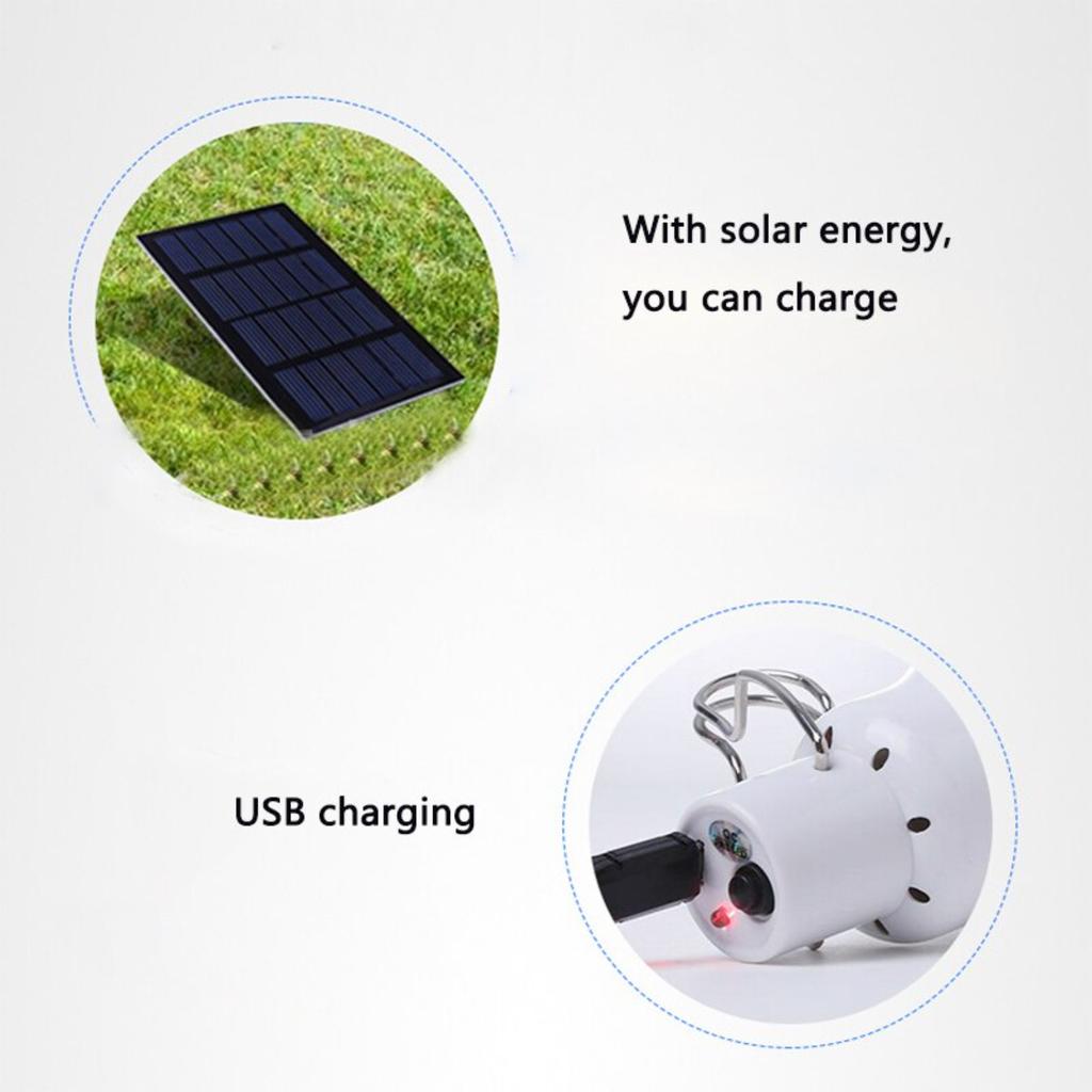 New Waterproof, Energy Saving LED Solar Camping Light with Hook for Garden, Pathway, and Courtyard - Outdoor Solar Bulb