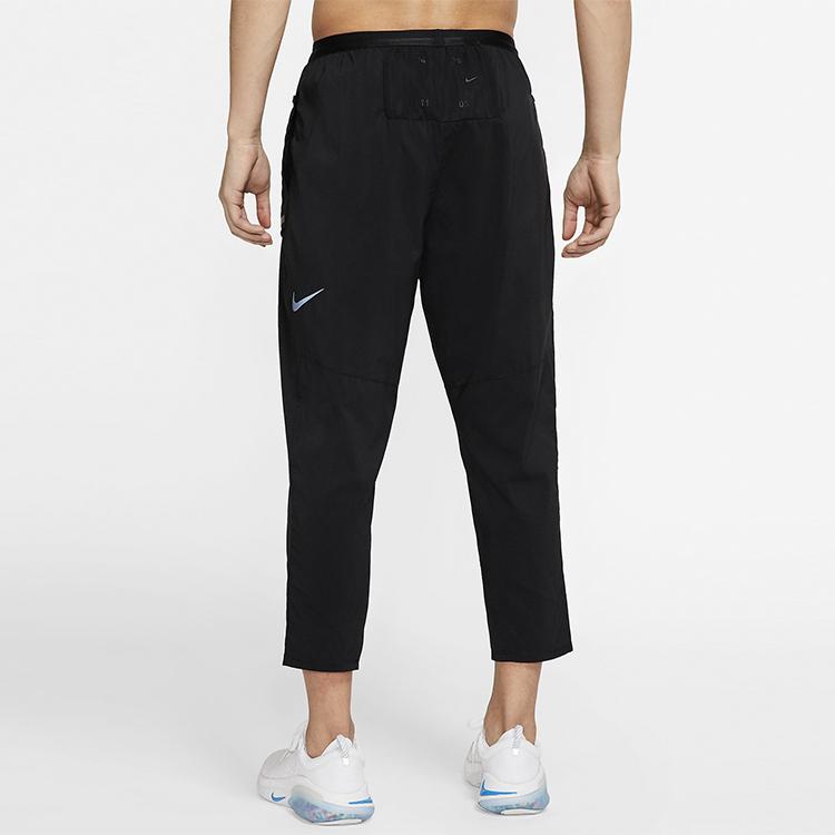 Nike Сплошные укороченные повседневные брюки для бега, мужские брюки, черные CJ5785-010