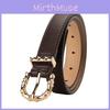 Fashion Womens Faux Leather Belt With Alloy Buckle For Casual And Office Wear