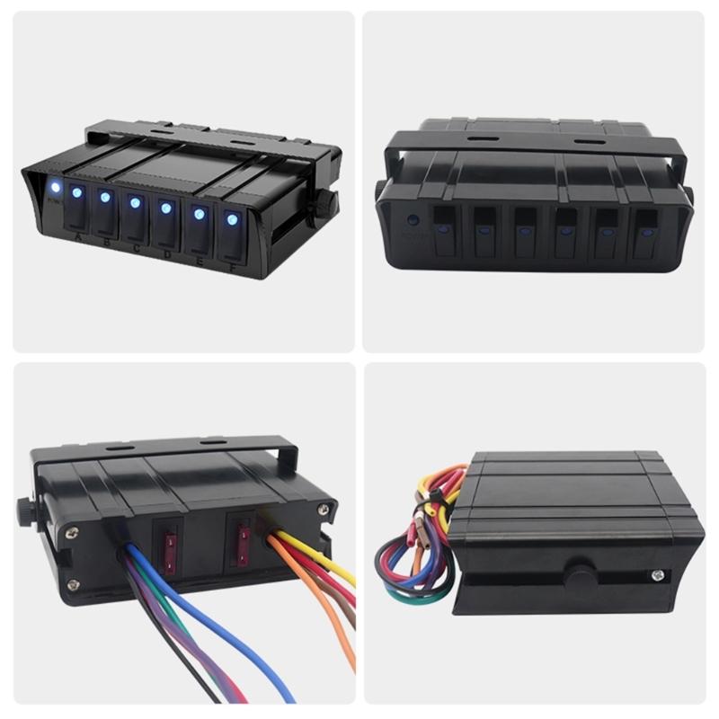 Toggle Switch Panel 6 Gang Switch 40A 12V Switch Panel with LED Indicator for Car Marine Boats Truck