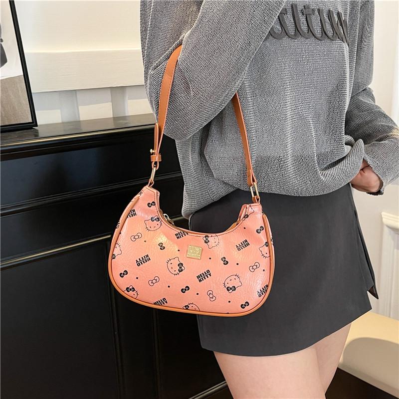 Korean Style Versatile Women's Shoulder Bag - Autumn/Winter Fashion Dumpling Print Bag