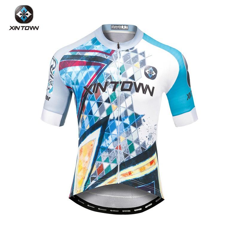 Mens Short Sleeve Cycling Jersey Road Bike Breathable Top Biking Sport Wear