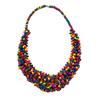 Creative Colored Wooden Bead Woven Necklace Neck Accessories For Men And Women