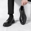 FashionLuxury Business Oxfords Leather Shoes Men Lace Up Breathable Rubber Formal Dress Shoes Male Office Wedding Flats Mocassins Homme