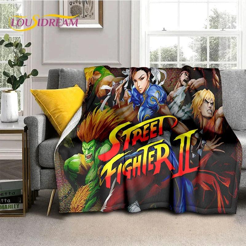 Последние Ретро Игры Street Fighter SF Мягкие Одеяла, Теплое Пледное Одеяло Удобное Одеяло для Пикника Кроватей Дивана Домашней Спальни