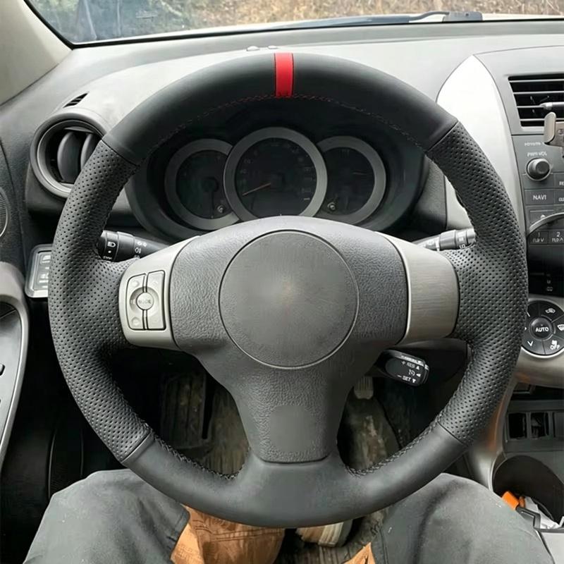 Car Accessories Hand Stitched Microfiber Leather RAV4 2006-2009 Scion XB 2008 Steering Wheel Cover For Toyota Yaris Vios