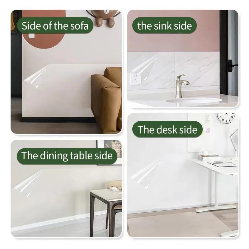 Главная Прозрачные электростатические настенные прозрачные наклейки Защитная пленка Съемная устойчивая к царапинам Антигрязная Не повредит стену ПВХ
