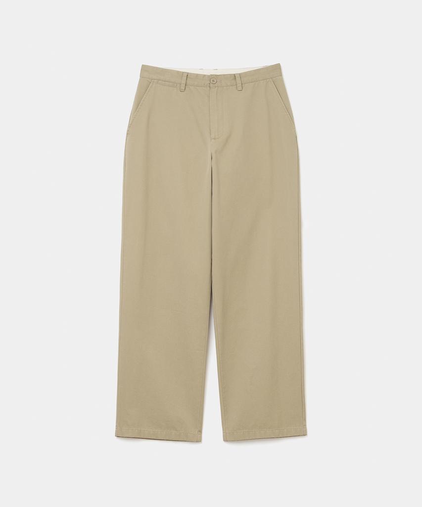 UNIFORM BRIDGE Basic Cotton Chino Pants Beige