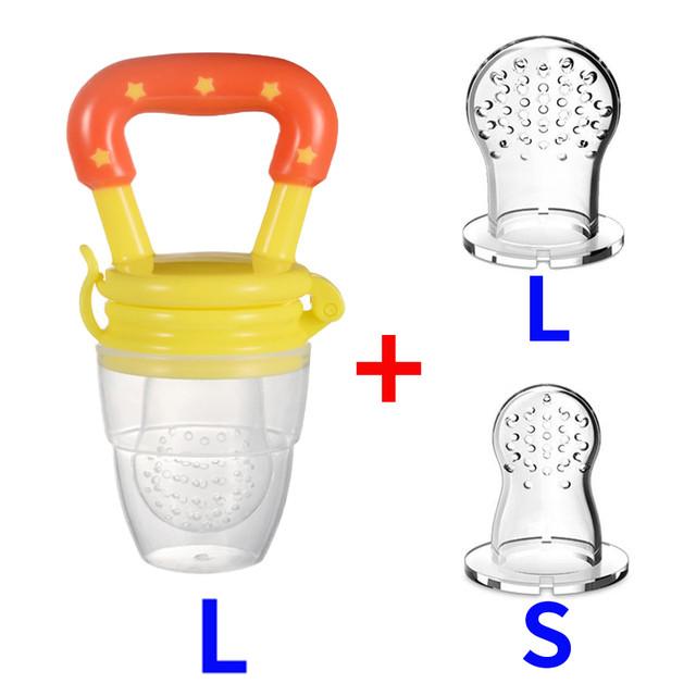 New Baby Nipple Fresh Food Fruit Milk Feeding Bottles Nibbler Learn Feeding Drinking Water Straw Handle Infant Teething Pacifier
