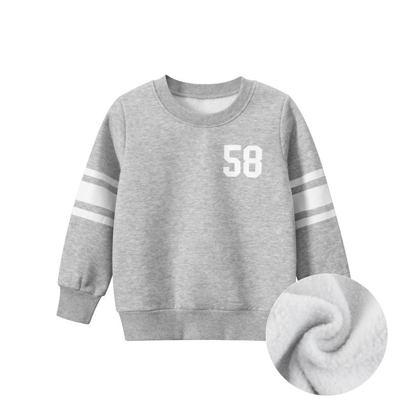 27kids Children's Plus Velvet Pullover Sweater - Spring 2024 New Collection