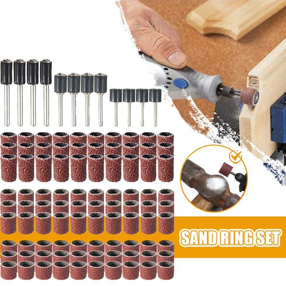 102 шт. Набор гравировальных шлифовальных барабанов Шлифовальные оправки Шлифовальные кольца Шлифовальные ленты Деревообработка