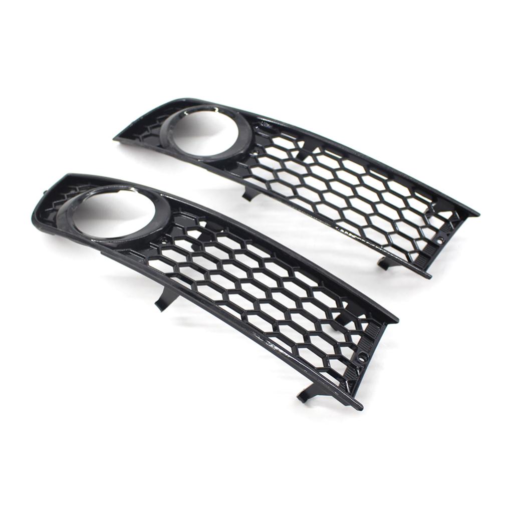 1 пара решеток переднего бампера для седана A4 B6 02-05, передние решетки, сотовый бампер, левая и правая противотуманные фары, рама, отделка