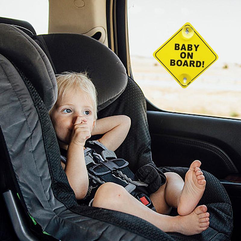 Автомобильная предупреждающая наклейка для детей, многоразовая предупреждающая наклейка на окно с двойной присоской, наклейка для ребенка в машине, утолщенная безопасная для детей машина из полипропилена