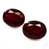 Natural Red Ruby Loose Gemstone Bloody Oval Shape 16.12 ct Pair for Jewelry Making and Crafts