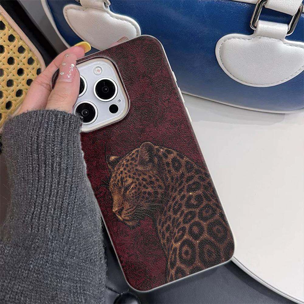 Чехол для телефона 'Цветущий куст Гепард' Подходит для IPhone 17 Pro Max Air 16 15 Plus 14 13 12 11 Чехол-обложка Funda Для IPhone 16 Plus