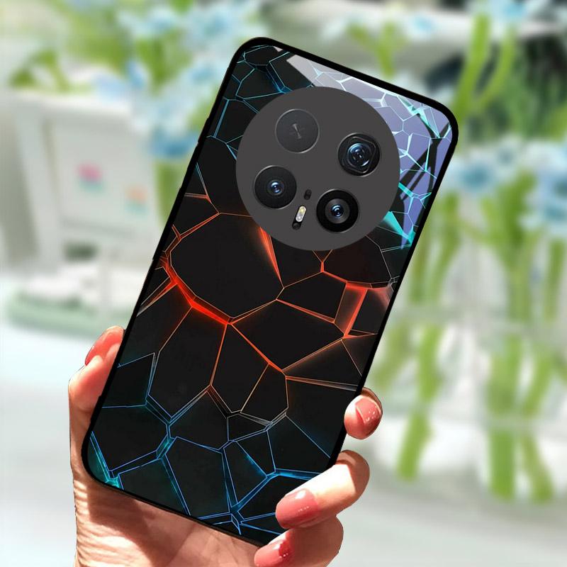 Чехол для Honor Magic 8 Pro 7 7Pro 6 Lite 5G Роскошная задняя крышка из закаленного стекла для Magic7 6Pro Стильный бампер-чехол Magic8Pro Capa