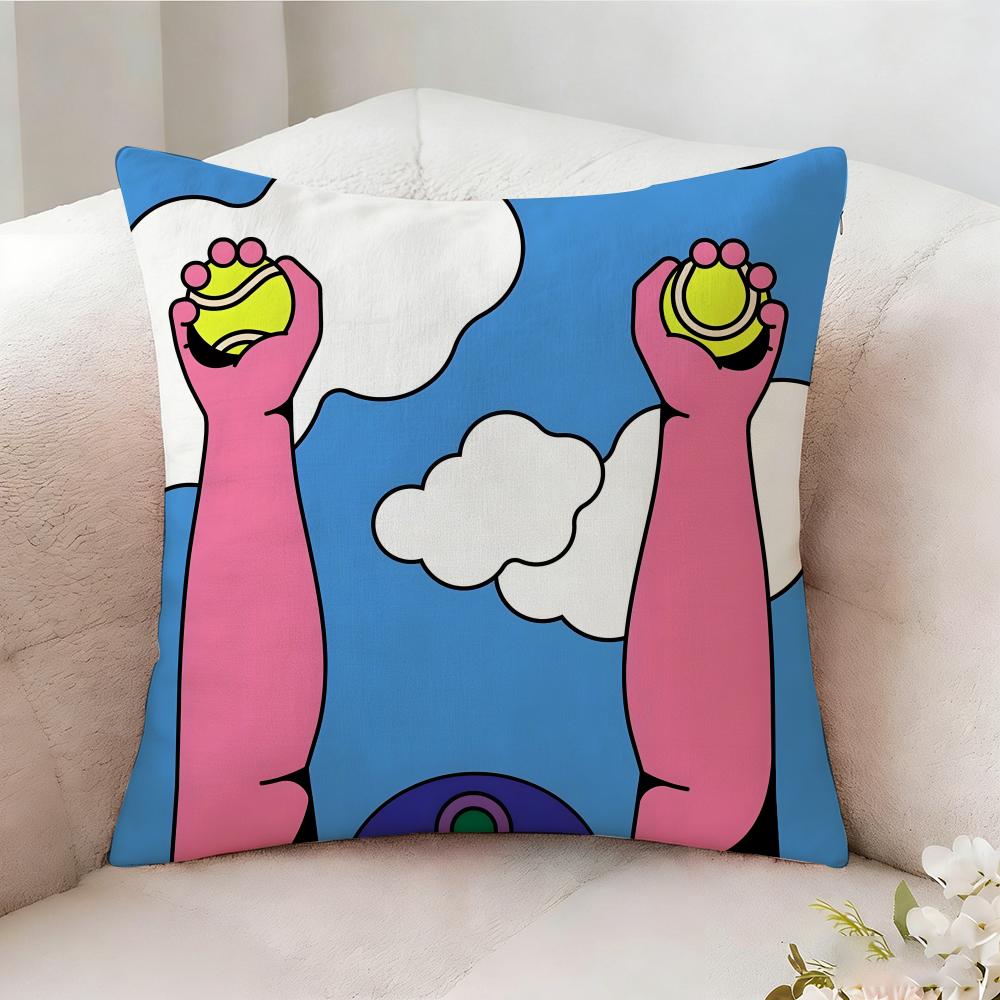 Emotional Illustration Pillow Case Pillowcase Doublesided Printed Sofa Cushion Bedroom Headboard Pillow