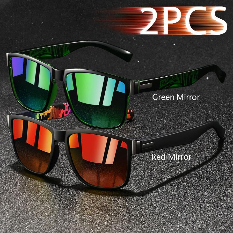 Модные винтажные квадратные унисекс солнцезащитные очки для вождения и рыбалки мужские и женские люксовые брендовые дизайнерские солнцезащитные очки с антибликовым покрытием UV400