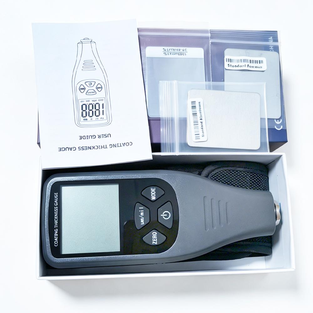 TC-200 Portable Digital Car Paint Thickness Meter Built-in Black Light Ultrasonic Gauges Paint Coating Detection TC200