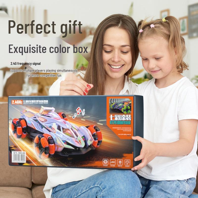 Remote Control 2.4G Gesture-Sensing Drift RC Car, Four-Wheel Drive, Rechargeable Stunt Toy for Kids.
