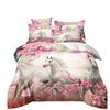 Лошадь Трехпредметный Цветок 3D Цифровая Печать Пододеяльник Простыня Наволочка Комплект Постельного Белья