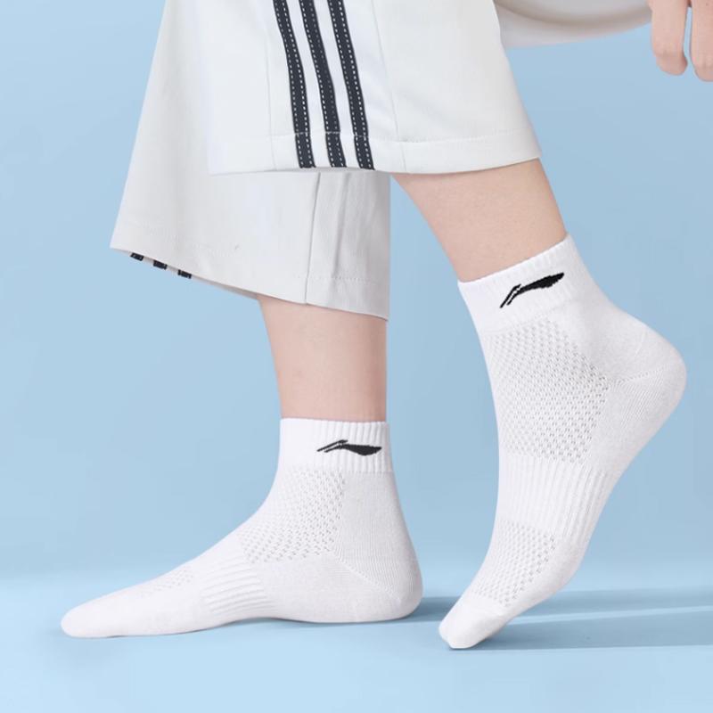 Li Ning Носки-сліпони унисекс Черный Белый Серый LNMB061-1