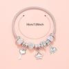 Браслет с подвеской TEMU DIY Pink Love - легкие роскошные украшения с бриллиантами, элегантные и универсальные.