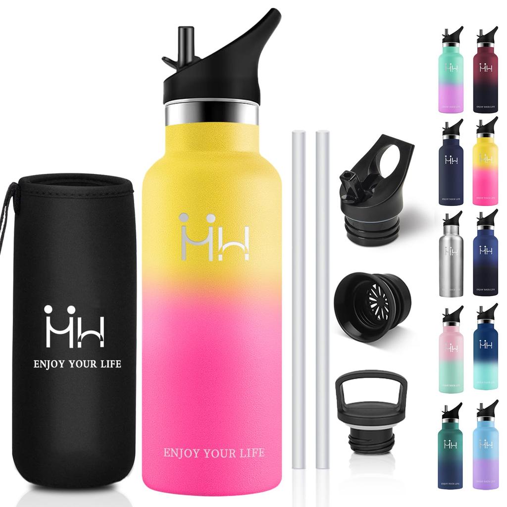 Water bottle 750ml Strongest heat retention Straw included Direct drinking stainless steel bottle Seamless Large capacity Lightweight Easy to wash