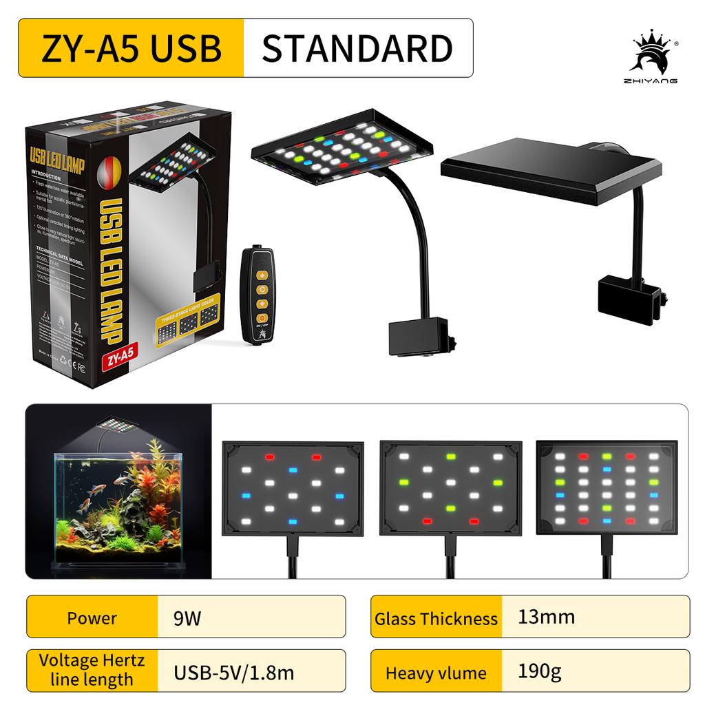 110-240V Aquarium Fish Tank Backlight Waterweed Water Grass Seed Grow Lamp Waterproof Aquatic Plant LED Grow Light 9W 14W