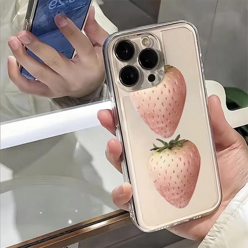 Чехол для телефона с рисунком «Две белые клубники» для Samsung Galaxy S23 S24 S25 S26 Ultra S22 S21 S20 Plus FE A50 A53 A72 A73 A71