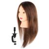 Hair Mannequin Head Hairdresser Training Head Cosmetology Manikin Head with Bracket