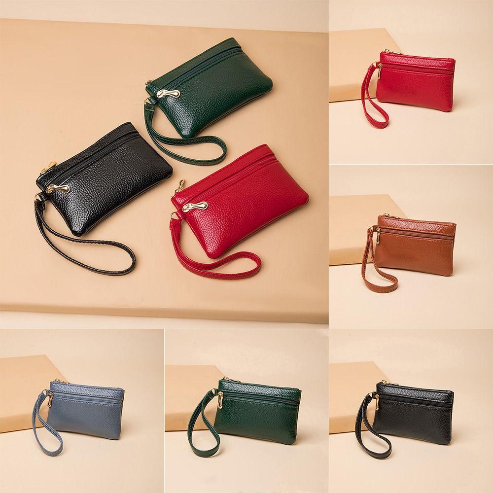 Korean Style Lichee Pattern Zipper Coin Purse Coin Purse Wallet Small Item Bag Women