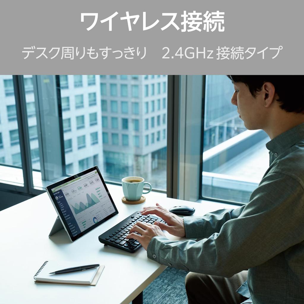 ELECOM Беспроводная Беспроводная Мембранная Оснащена функцией Caps Lock Отключаемая 5 миллионов раз долговечная Совместимая с Windows Черная Клавиатура, Тип,