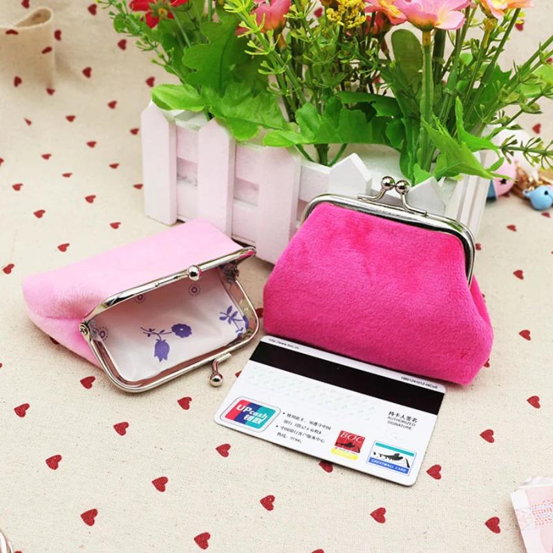 Women's Coin Purse Oil Wax Leather Wallet 4 Inch Buckle Mini Wallet Coin Bag Lipstick Storage Bag Ladies ClutchBag
