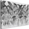Canvas Print, Grey Banana Leaves
