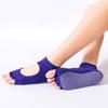 Women Five Toe Yoga Socks Sports Pilates Sock Anti-Slip Grip Breathable Backless Toeless Ankle Ladies Ballet Dance Socks Fitness